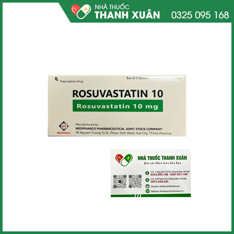 Rosuvastatin 10 thuốc điều trị rối loạn mỡ máu